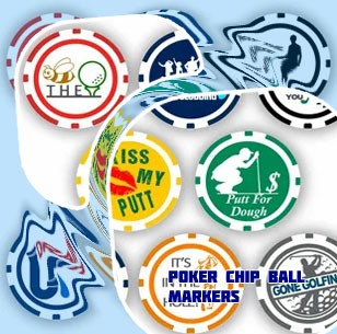 Poker chip ball markers logo