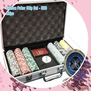 Poker chip set personalized