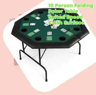 Speed felt poker table top